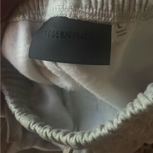 Essentials Cream Sweatpants and Hoodie